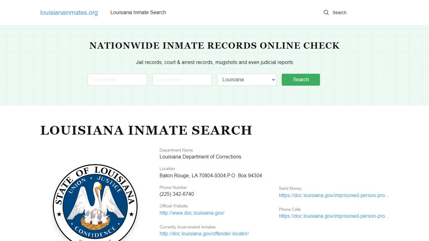 Louisiana Offender Lookup - LA DOC Inmates